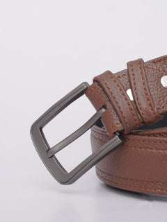 Brown Textured Leather Belt (BELT-585)