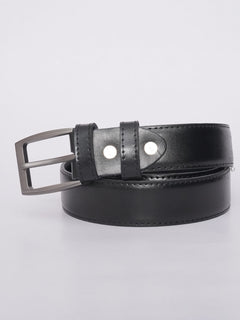 Black Plain Leather Belt (BELT-587)