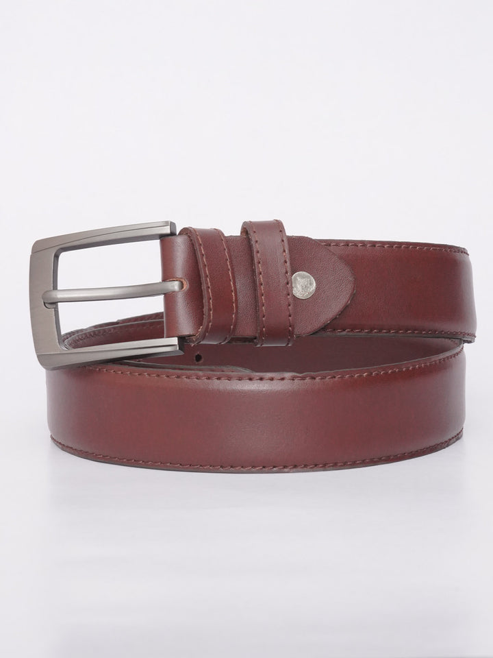 Dark Brown Plain Leather Belt (BELT-589)