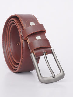 Maroon Plain Leather Belt (BELT-590)