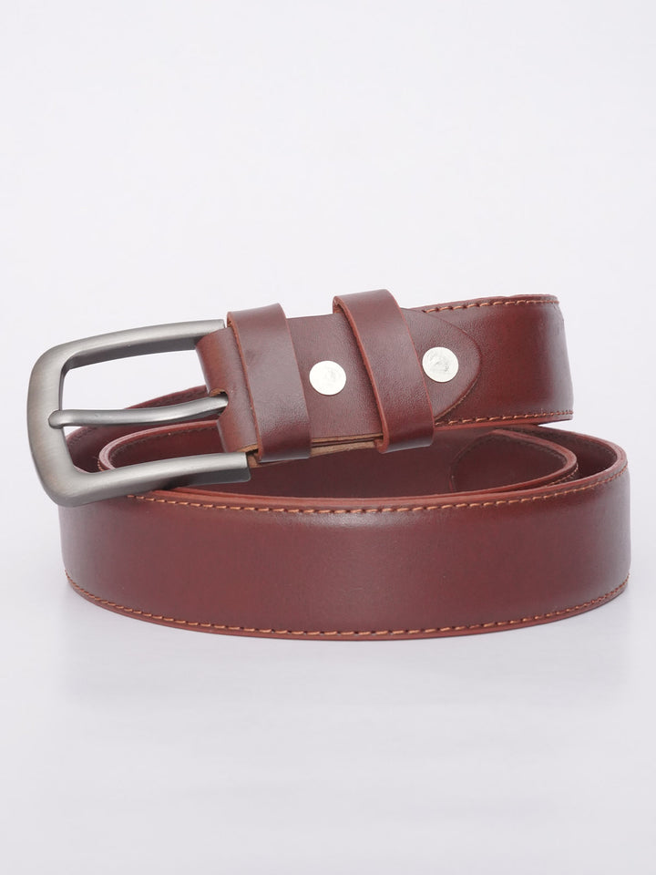 Maroon Plain Leather Belt (BELT-590)