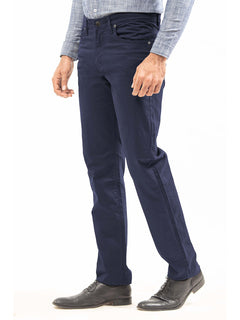 Navy Blue Plain Basic 5 Pockets Cotton Pant (BFP-15)