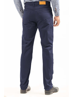 Navy Blue Plain Basic 5 Pockets Cotton Pant (BFP-15)