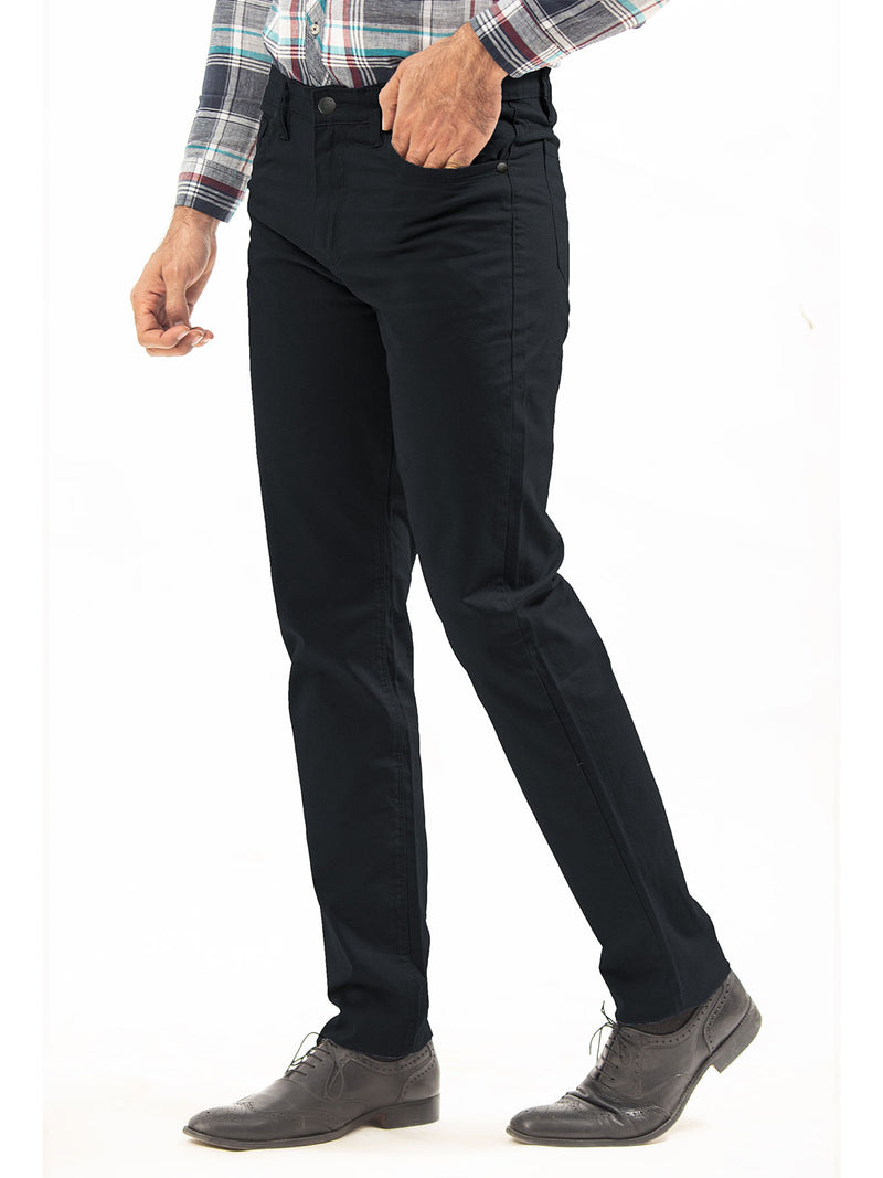 Black Plain Cotton Jeans (BFP-18)