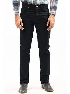 Black Plain Cotton Jeans (BFP-18)