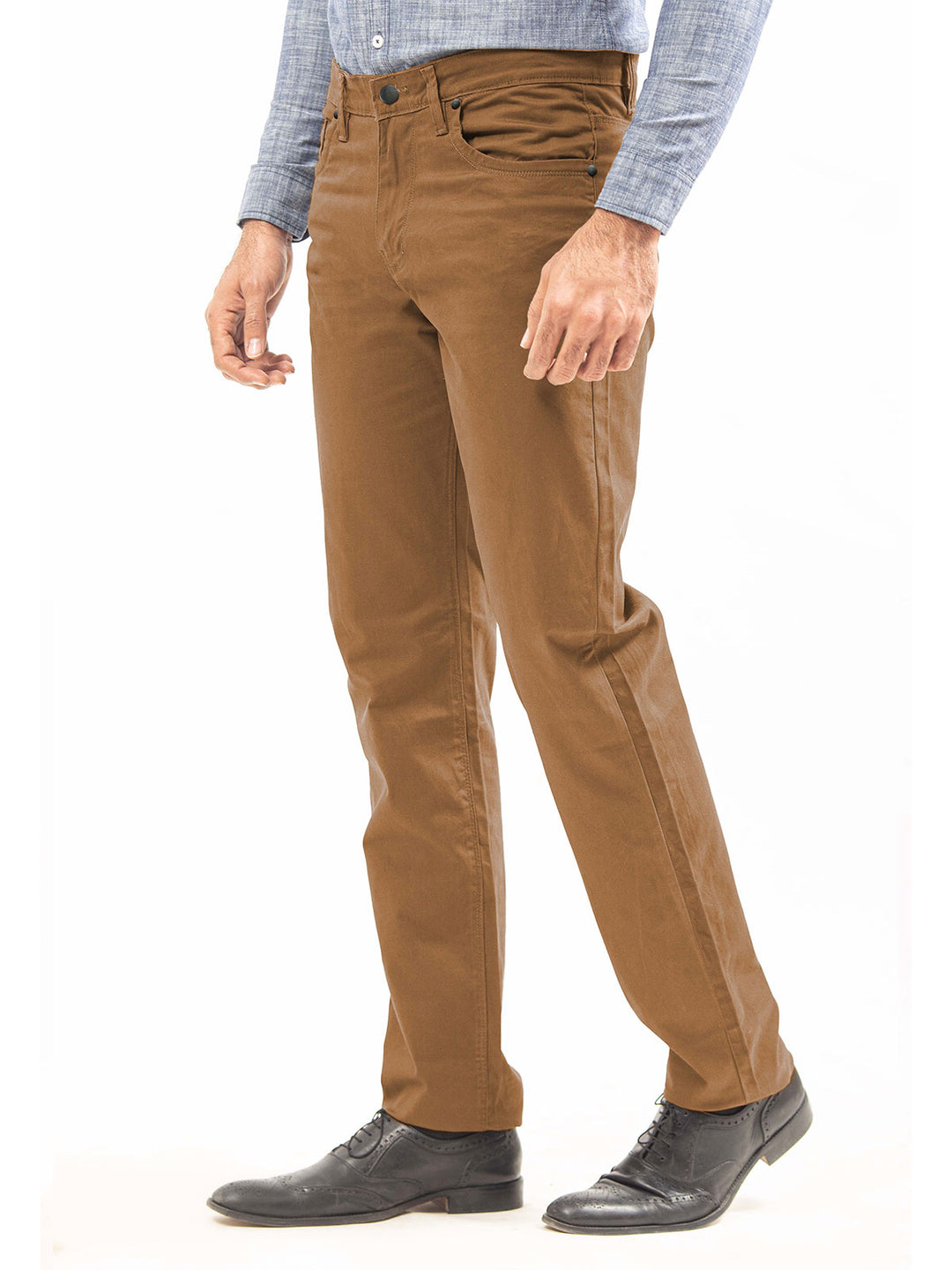 Dark Mustard Plain Cotton Jeans (BFP-19)