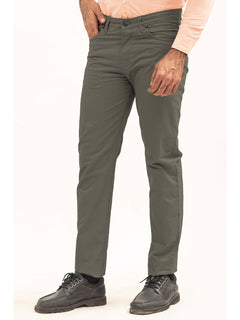 Olive Green Plain Basic 5 Pockets Cotton Pant (BFP-20)