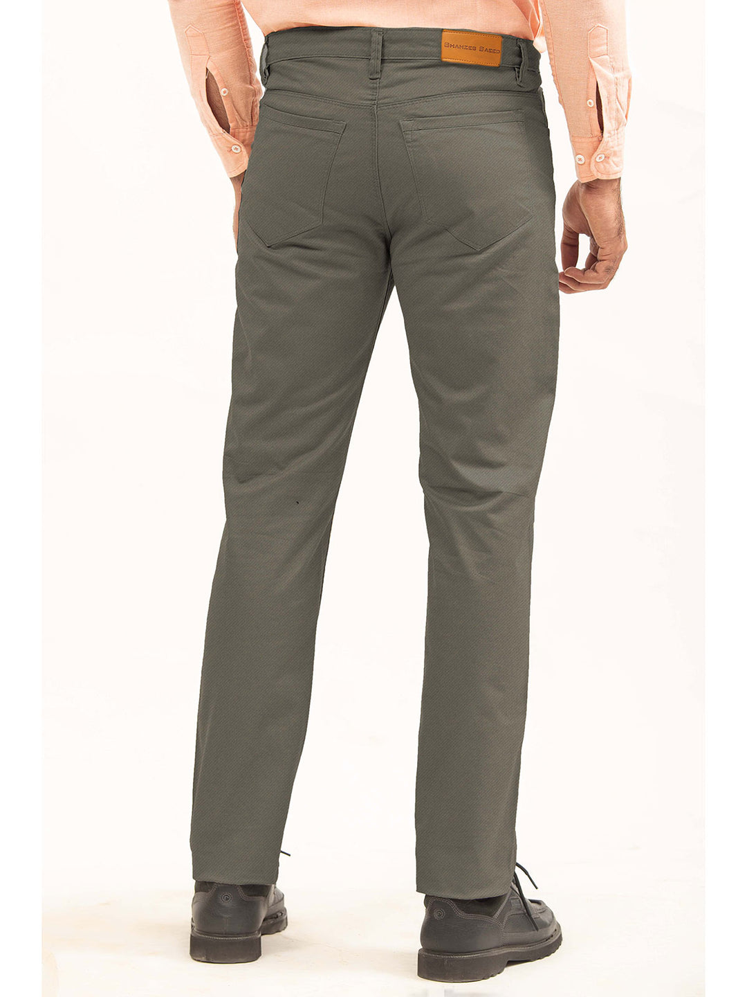 Olive Green Plain Basic 5 Pockets Cotton Pant (BFP-20)