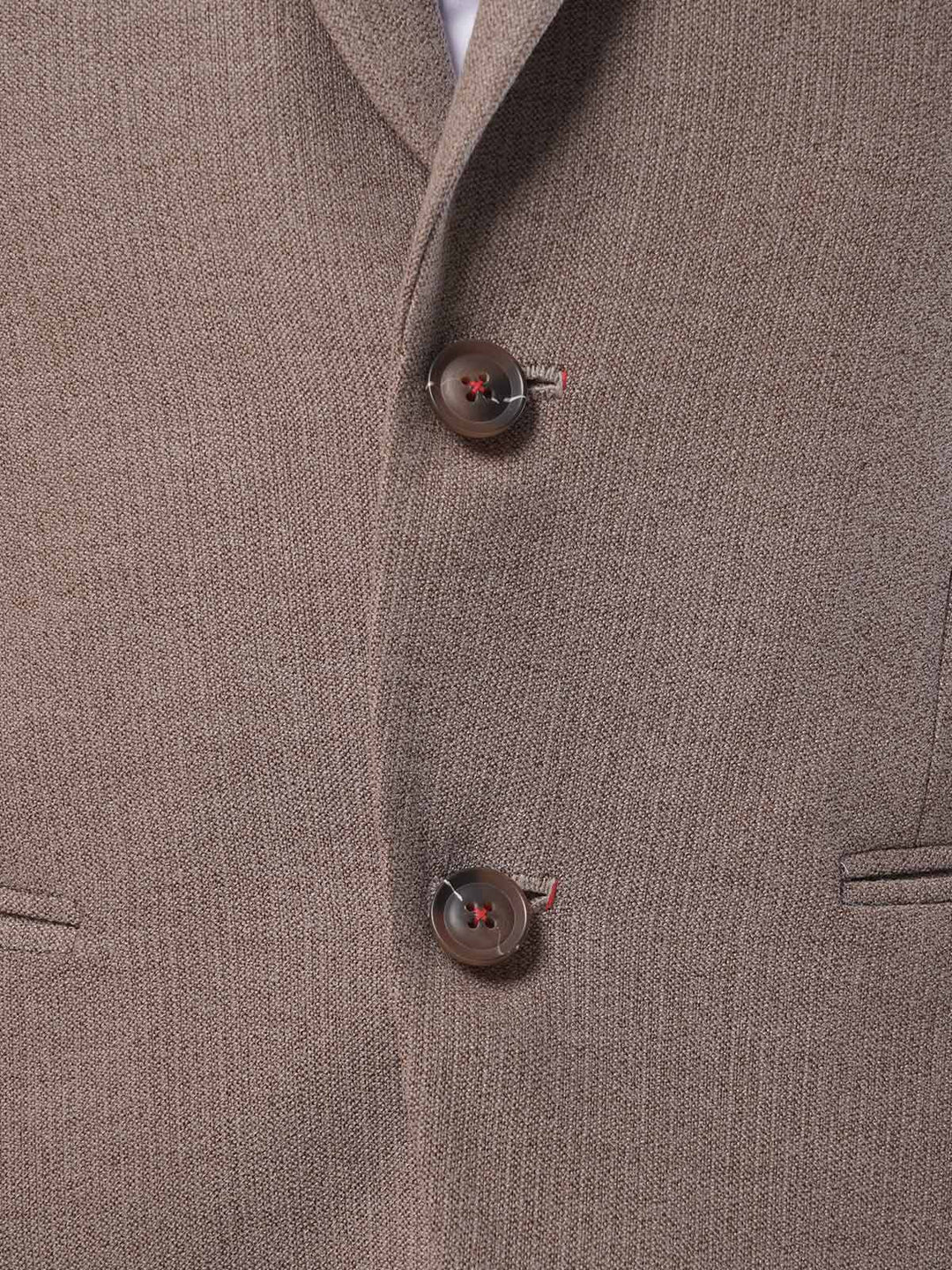 Light Brown Self Single-Breasted Tailored Men’s Blazer (BMF-004)