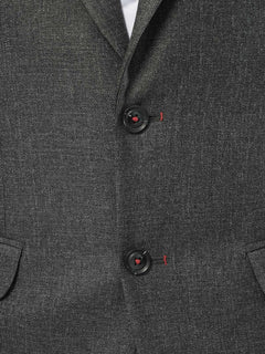 Charcoal Grey Self Single-Breasted Tailored Men’s Blazer (BMF-007)