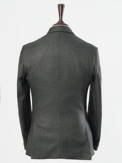 Charcoal Grey Self Single-Breasted Tailored Men’s Blazer (BMF-007)