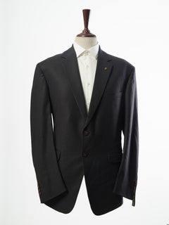 Black Plain Single-Breasted Tailored Men’s Blazer (BMF-010)