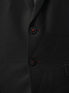 Black Plain Single-Breasted Tailored Men’s Blazer (BMF-010)