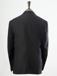 Black Plain Single-Breasted Tailored Men’s Blazer (BMF-010)