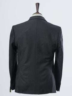 Charcoal Grey Self Single-Breasted Tailored Men’s Blazer (BMF-013)