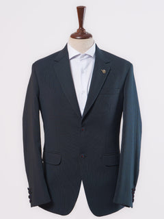 Navy Blue Self Single-Breasted Tailored Men’s Blazer (BMF-014)