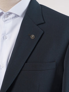 Navy Blue Self Single-Breasted Tailored Men’s Blazer (BMF-014)