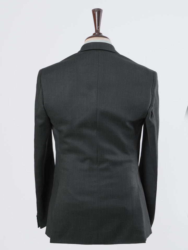 Dark Grey Self Single-Breasted Tailored Men’s Blazer (BMF-015)