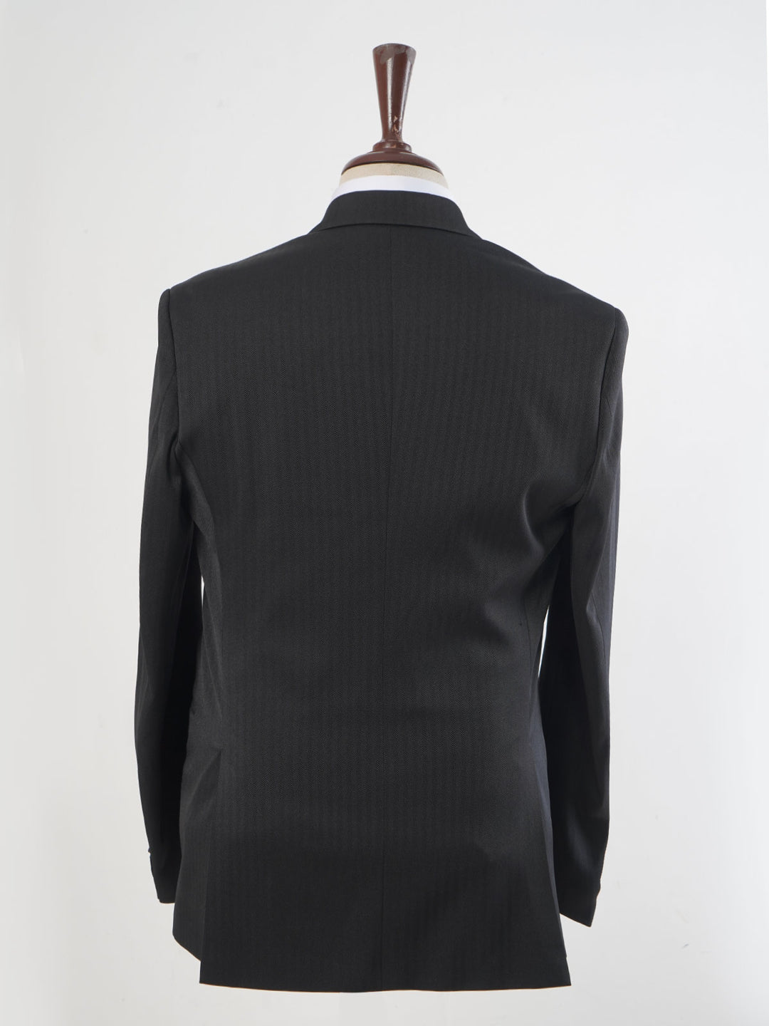 Black Self Micro Check Single-Breasted Tailored Men’s Blazer (BMF-003)