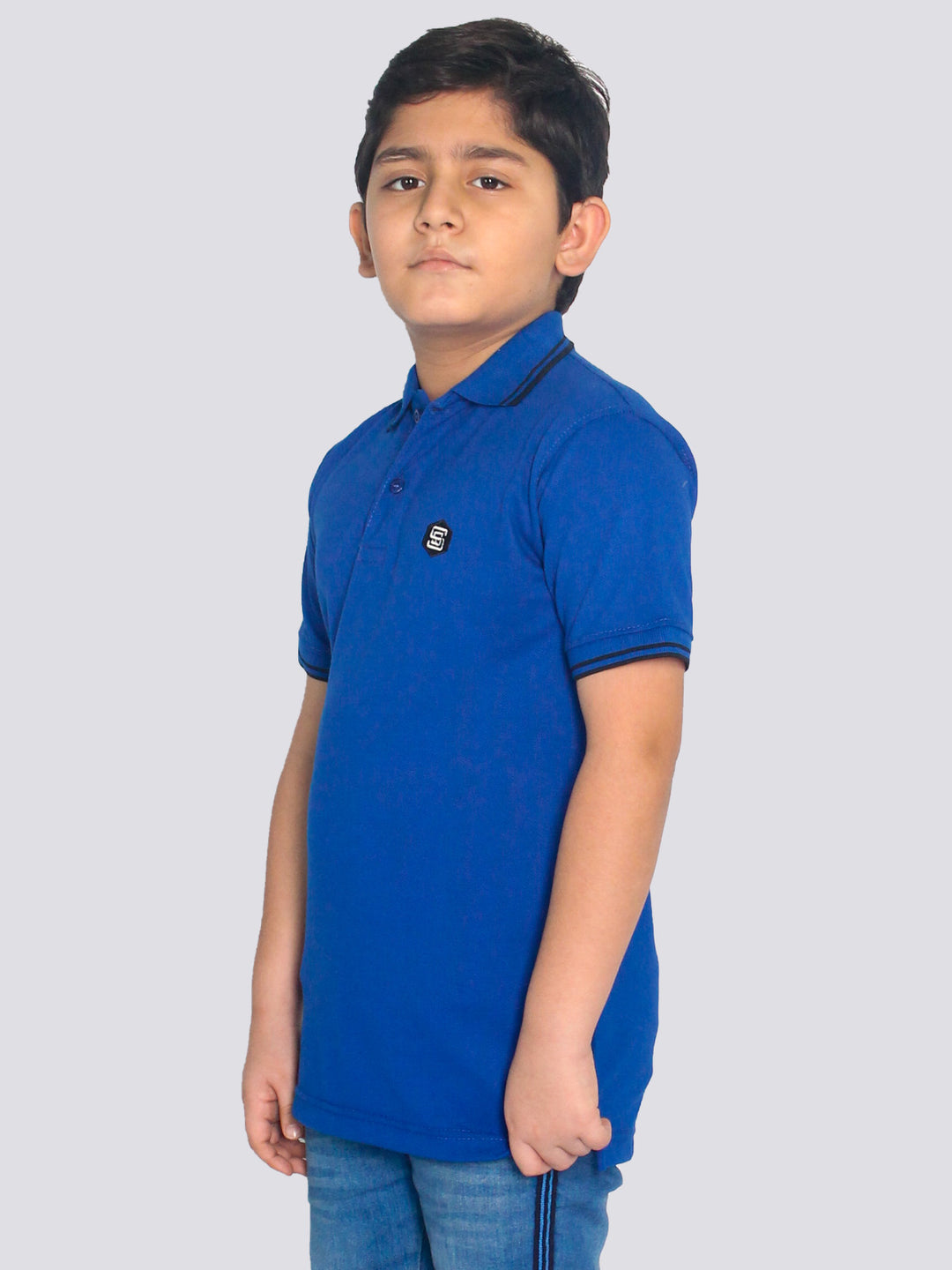 Contrast Tipping Royal Blue Boys Polo T-Shirt (BP-23)