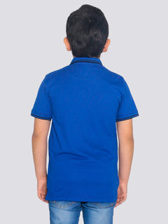 Contrast Tipping Royal Blue Boys Polo T-Shirt (BP-23)