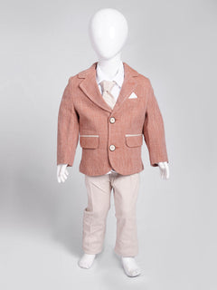 Rust Self Boys Suit for Kids 4 Piece Set Complete Suit (BST5-24)