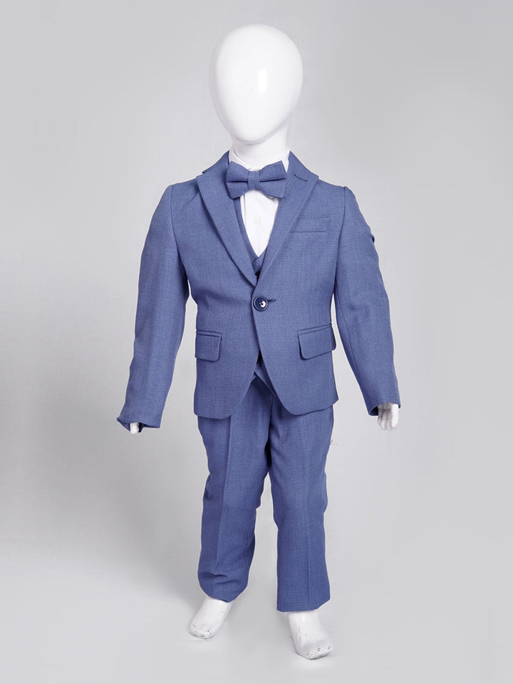 Blue Self Boys Suit for Kids 5 Piece Set Complete Suit (BST5-28)