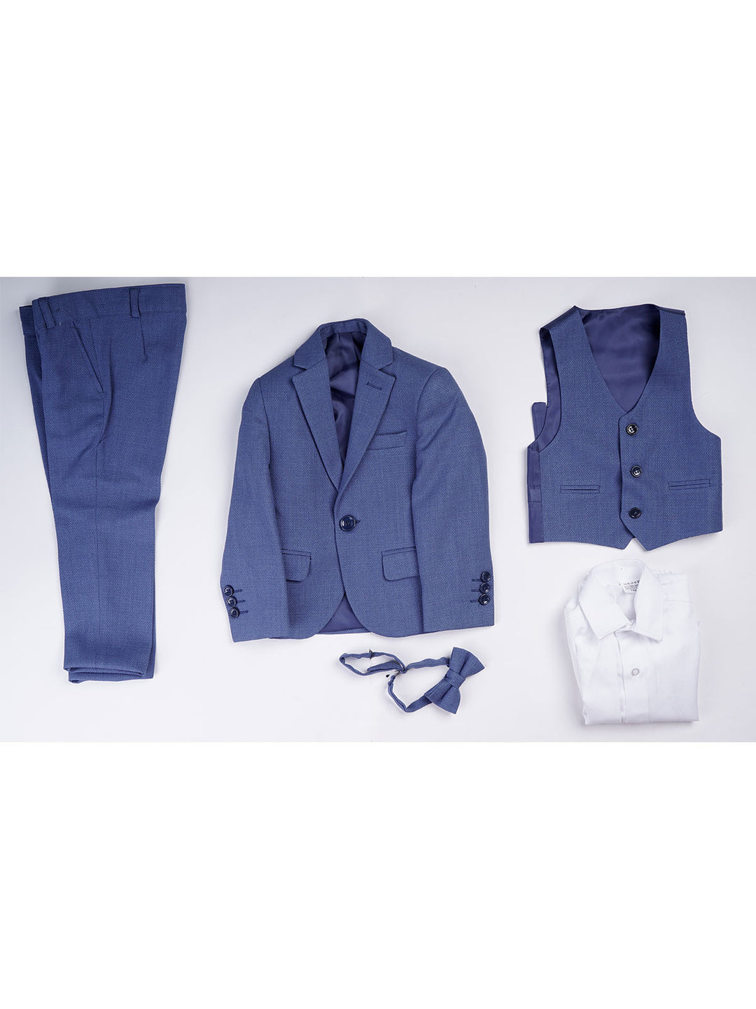 Blue Self Boys Suit for Kids 5 Piece Set Complete Suit (BST5-28)