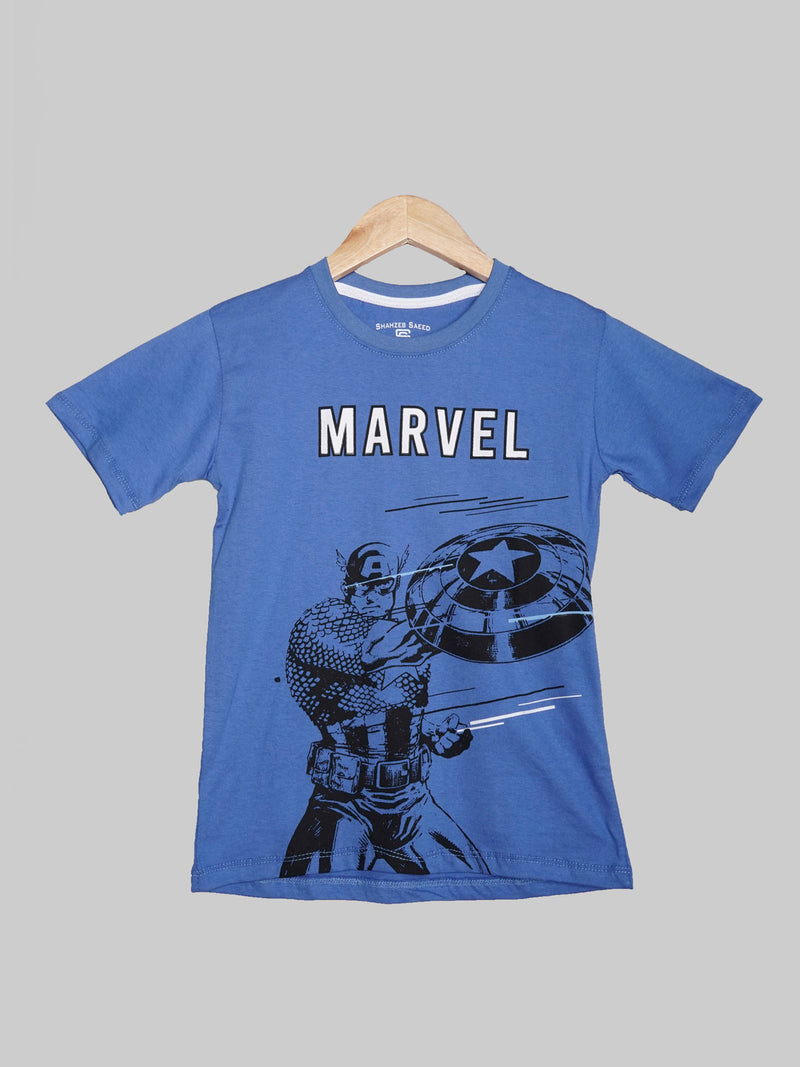 Marvel Blue Half Sleeves Boys T-Shirt (BT-104)