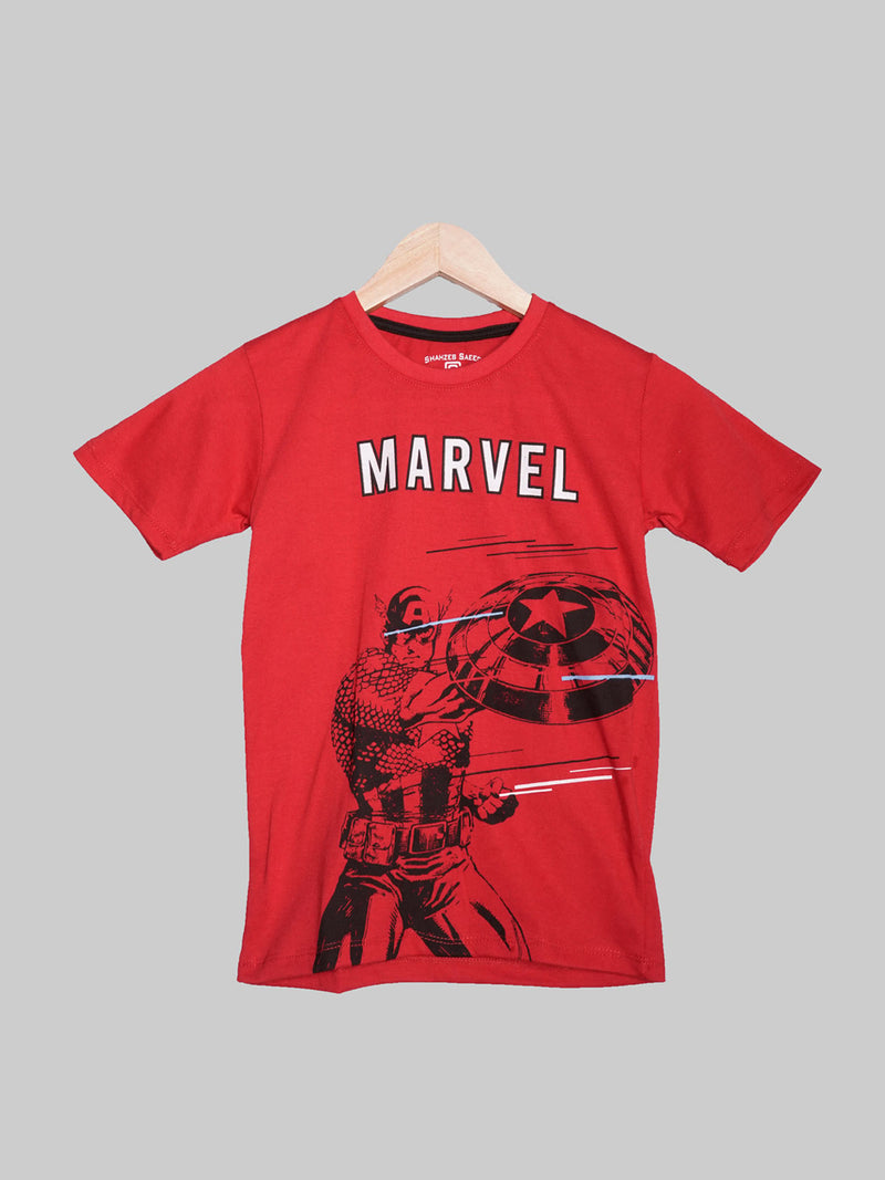 Marvel Red Half Sleeves Boys T-Shirt (BT-98)