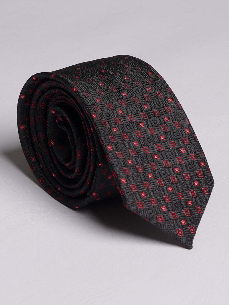 Black Dotted Tie (TIE-746)