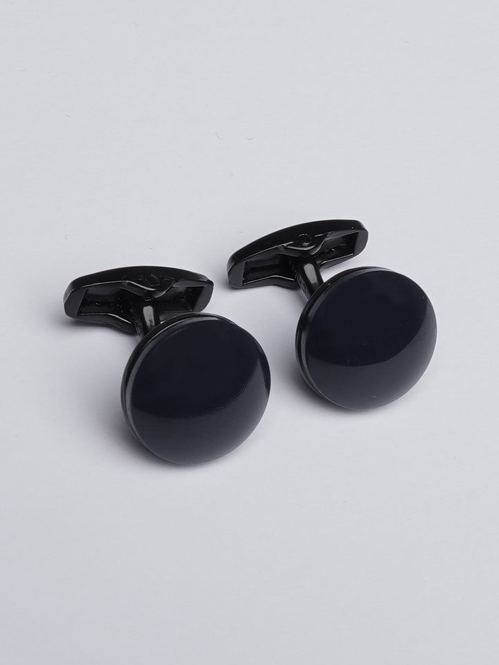 Black Round Cufflink (CUFFLINK-412)