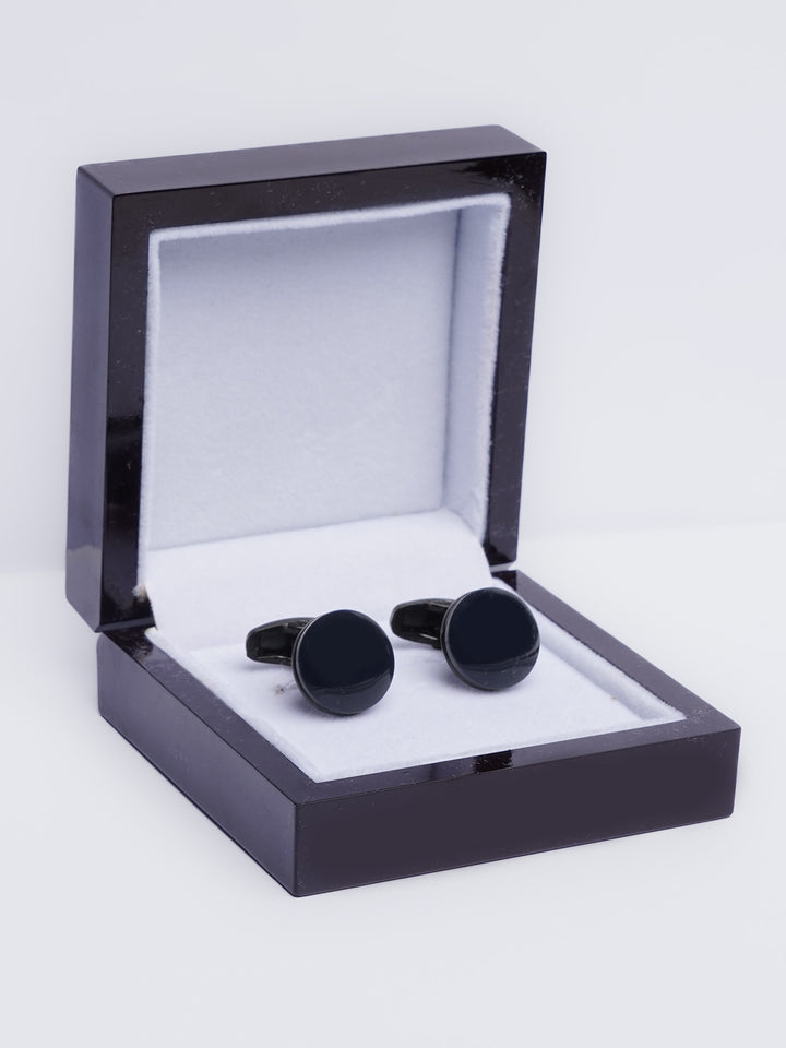 Black Round Cufflink (CUFFLINK-412)