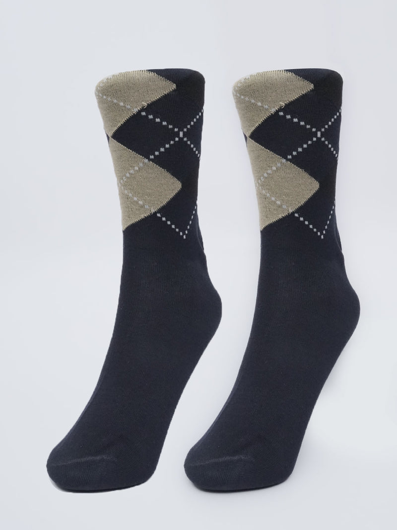 Dark Blue Textured Socks (SOCKS-998)