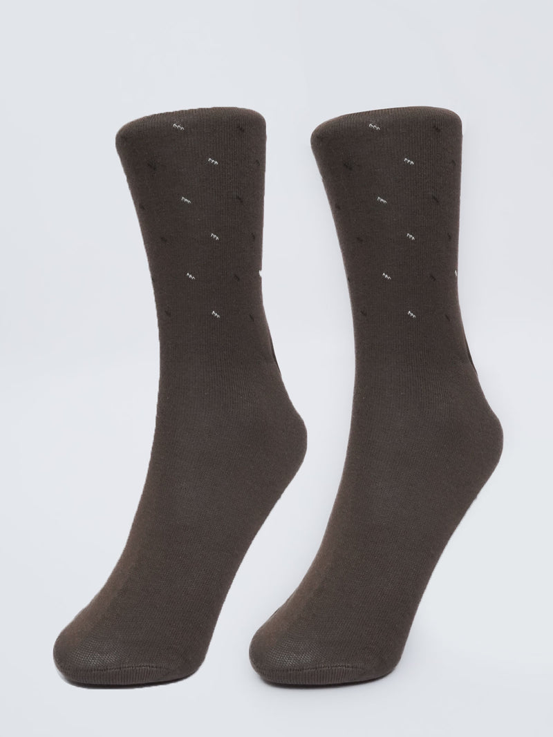 Brown Textured Socks (SOCKS-1001)