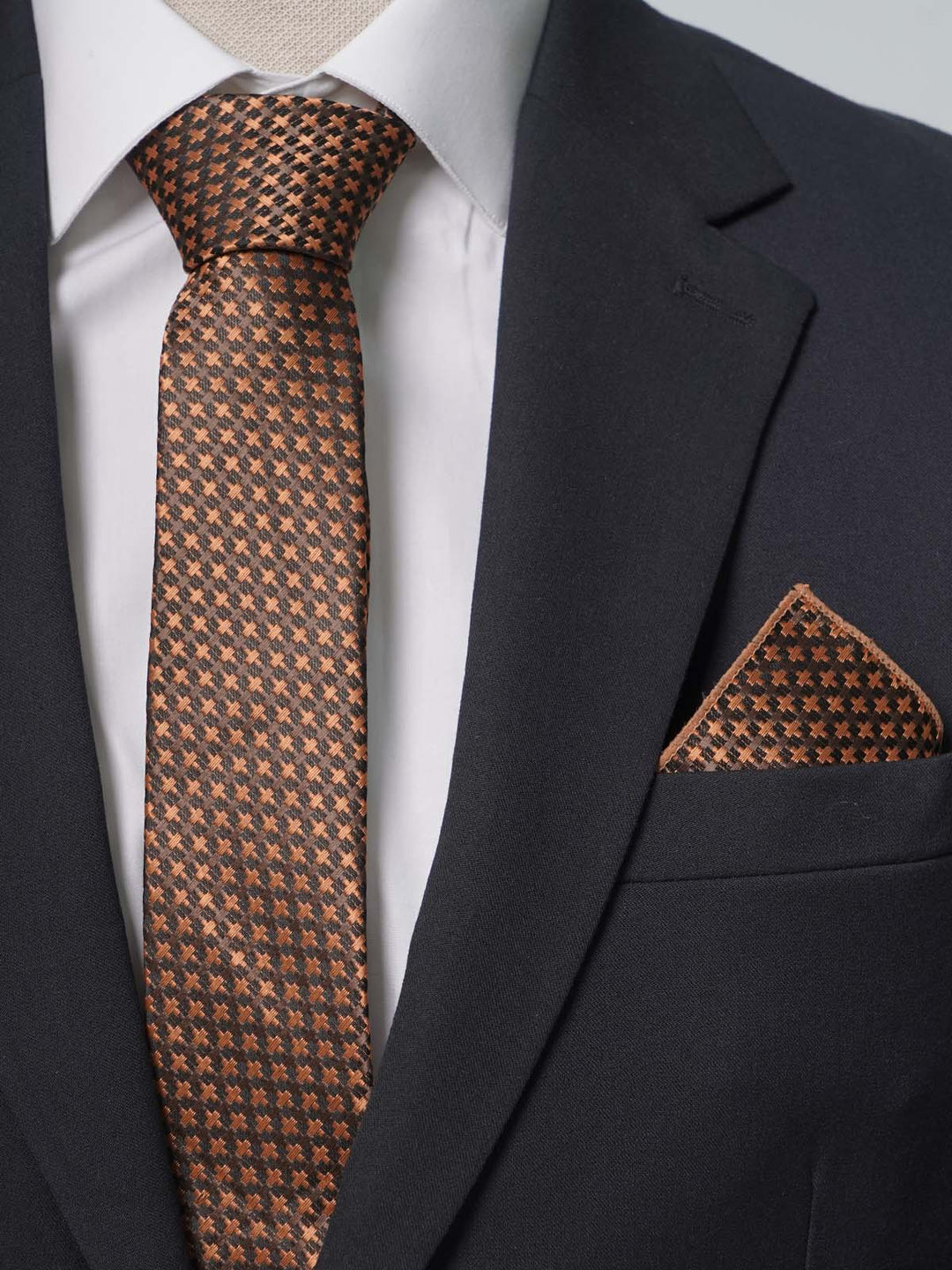 Orange Designer Tie Set (TS-236)