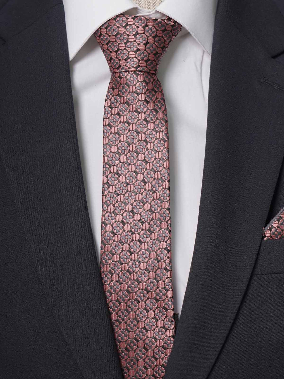 Brown Multi Pattern Tie Set (TS-227)