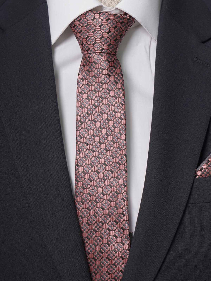 Brown Multi Pattern Tie Set (TS-227)