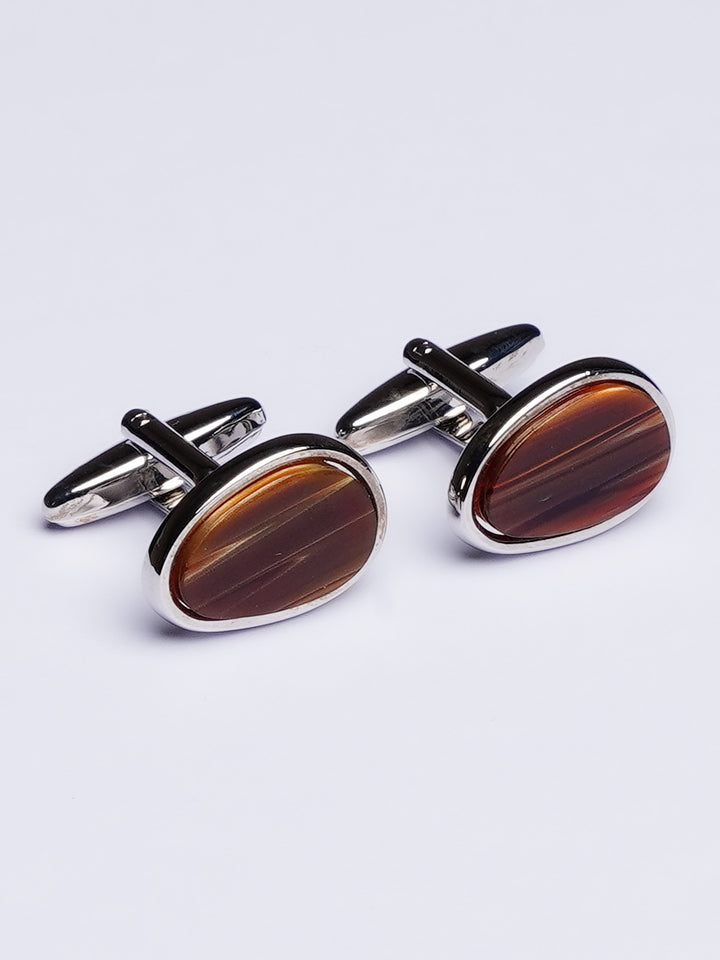 Brown Oval Cufflink (CUFFLINK-453)