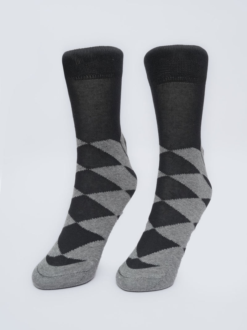 Grey Printed Socks (SOCKS-973)