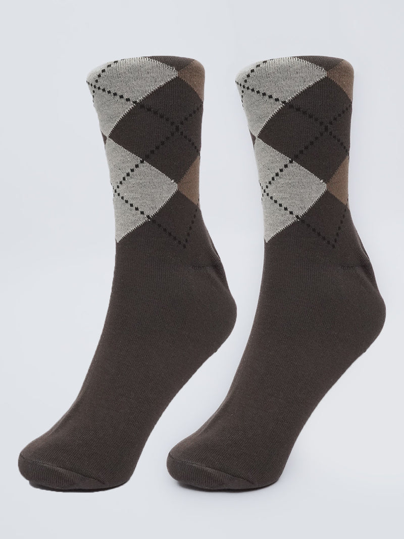 Textured Brown Socks (SOCKS-996)