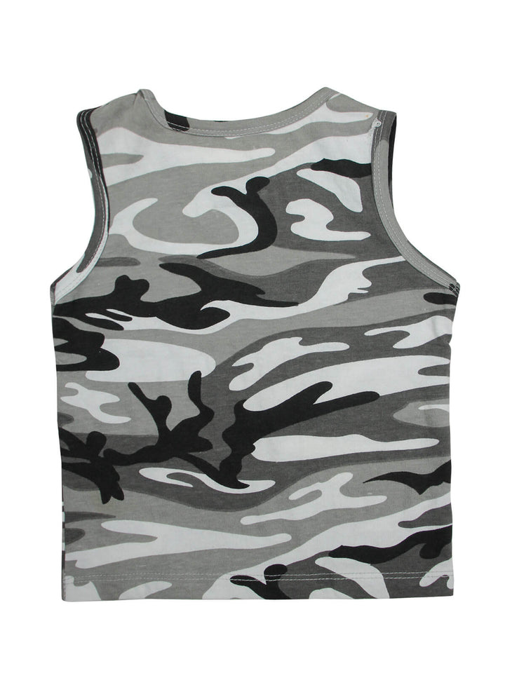 Camouflage Grey & White Boys Sando (BT-49)