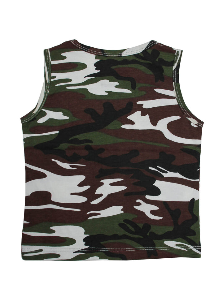 Camouflage Green & Brown Boys Sando (BT-50)