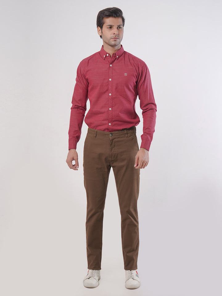 Copper Plain Cotton Chino Pant-25