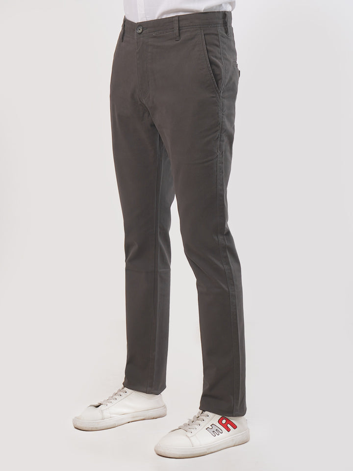 Dark Brown Plain Cotton Chino Pant-25