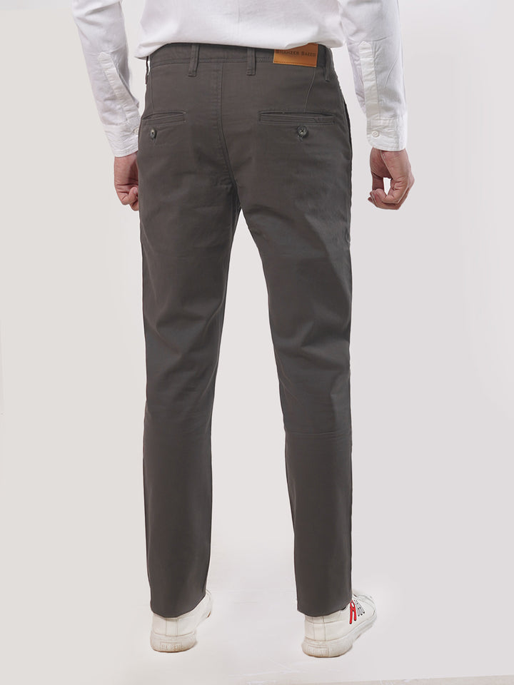 Dark Brown Plain Cotton Chino Pant-25