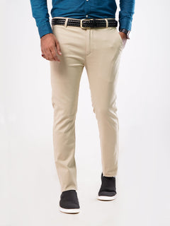 Beige Plain Cotton Chino-24