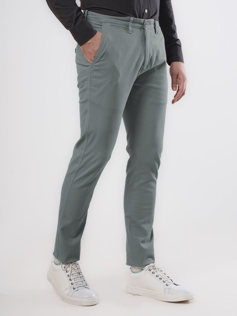 Grey Plain Cotton Chino Pant-26