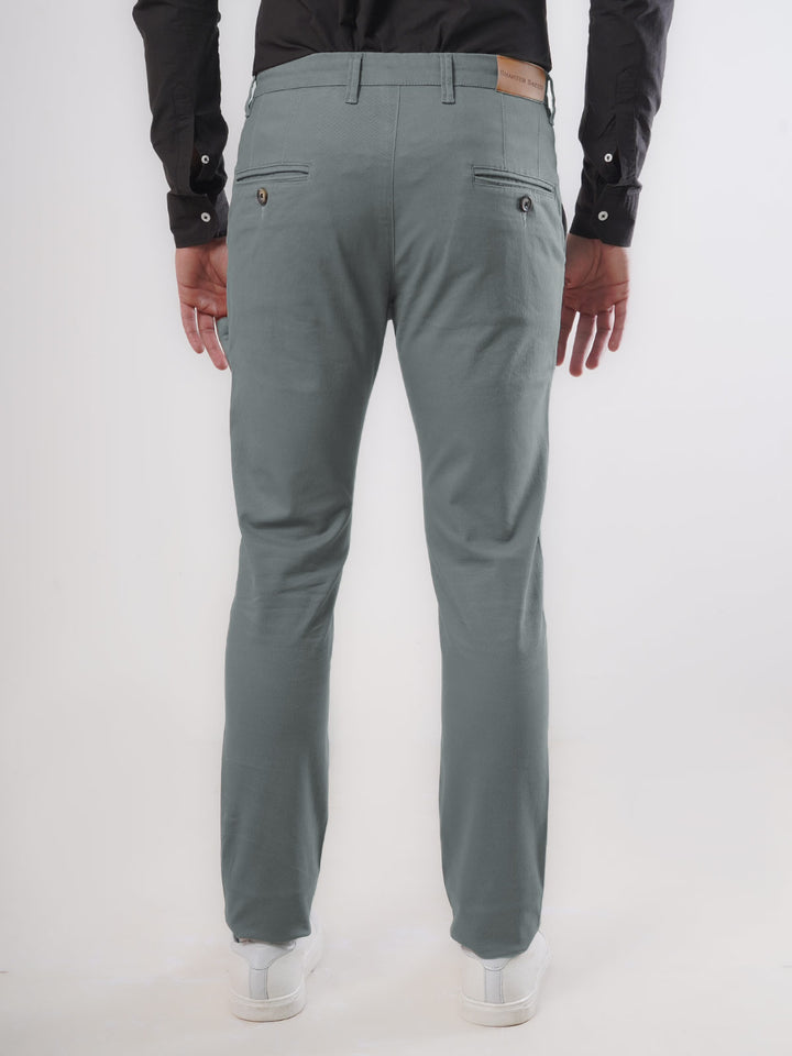 Grey Plain Cotton Chino Pant-26