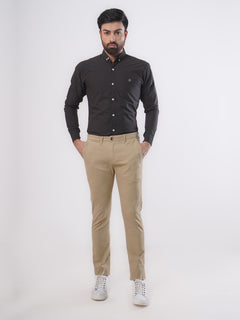 Khaki Plain Cotton Chino Pant-26